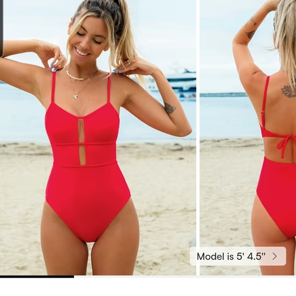 Cupshe Pink One Piece Swimsuit - Picture 2 of 2